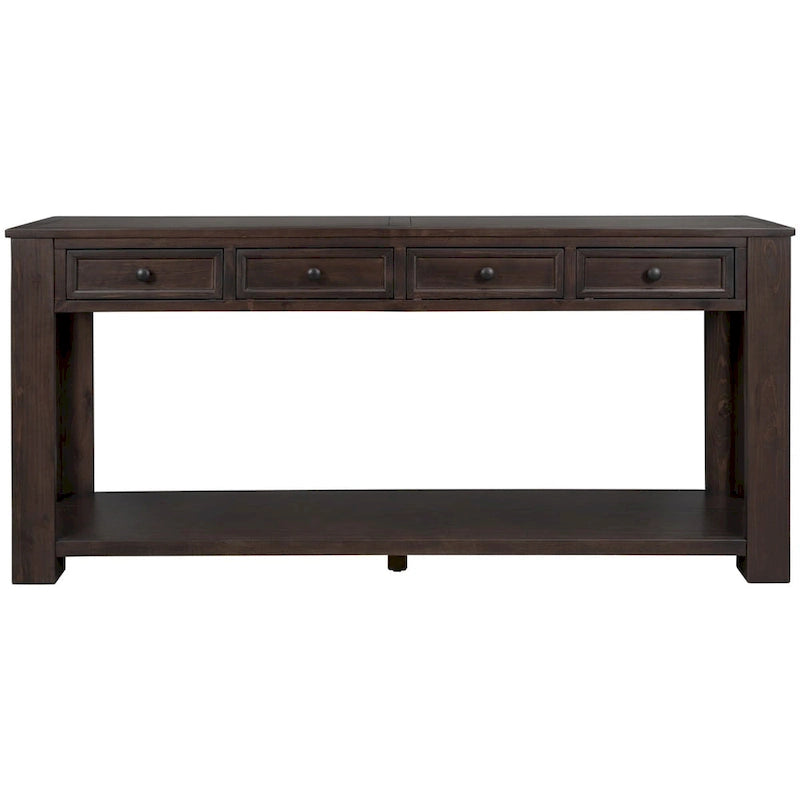 Console rustique Merax avec tiroirs de rangement et étagère inférieure