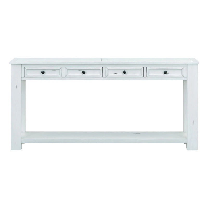 Console rustique Merax avec tiroirs de rangement et étagère inférieure