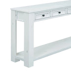 Console rustique Merax avec tiroirs de rangement et étagère inférieure