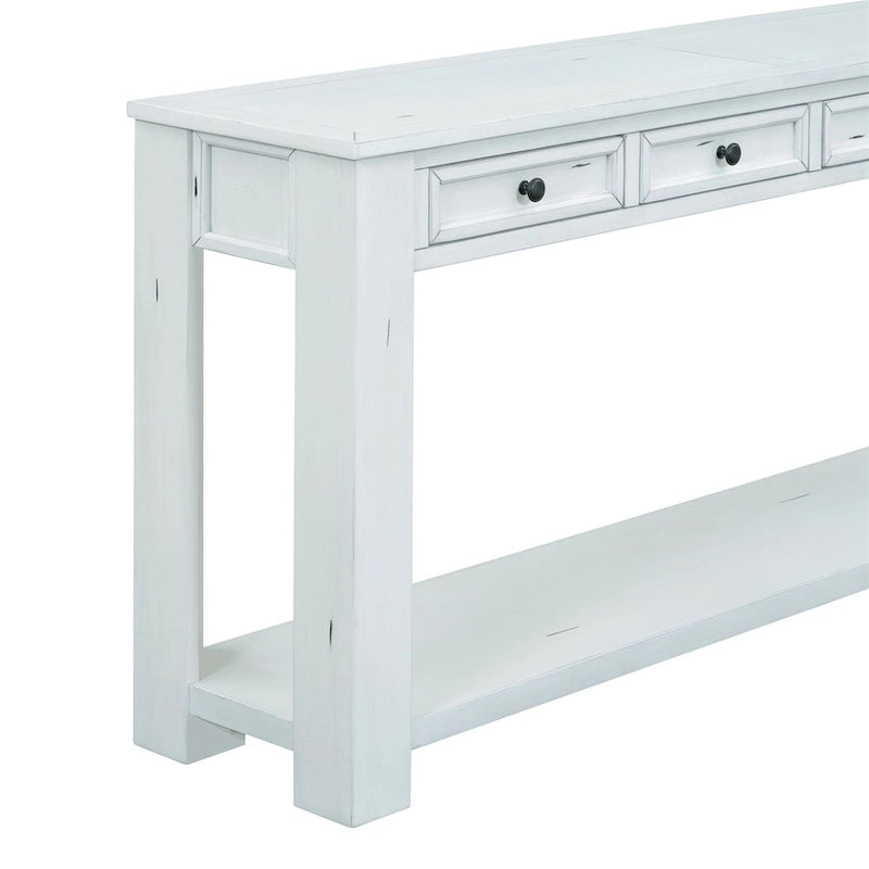 Console rustique Merax avec tiroirs de rangement et étagère inférieure