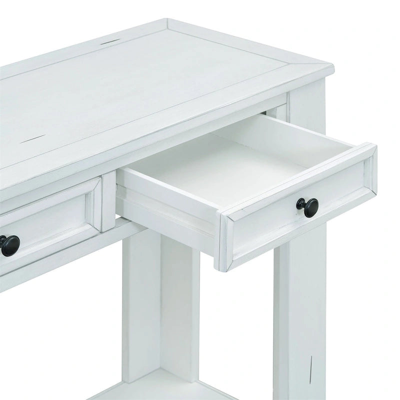 Console rustique Merax avec tiroirs de rangement et étagère inférieure