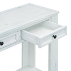 Console rustique Merax avec tiroirs de rangement et étagère inférieure