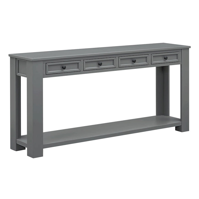 Console rustique Merax avec tiroirs de rangement et étagère inférieure