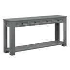 Console rustique Merax avec tiroirs de rangement et étagère inférieure