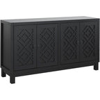 Large Storage Space Sideboard, 4 Door Buffet Cabinet