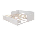 Lit de repos double gris/blanc/expresso avec lit gigogne, 2 couchages