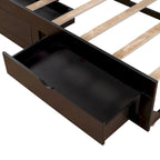 Lit de repos double gris/blanc/expresso avec lit gigogne, 2 couchages