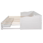Lit de repos double gris/blanc/expresso avec lit gigogne, 2 couchages