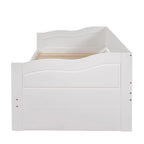 Lit de repos double gris/blanc/expresso avec lit gigogne, 2 couchages