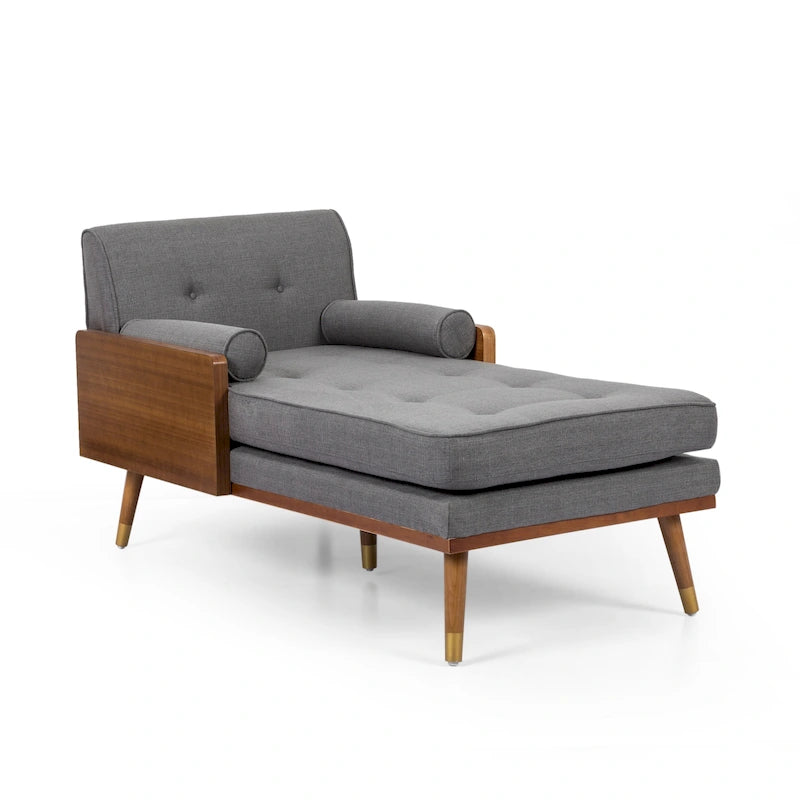 Fortas - Chaise longue moderne du milieu du siècle par Christopher Knight Home - 32,00 L x 63,75 P x 33,50 H