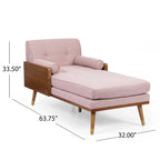 Fortas - Chaise longue moderne du milieu du siècle par Christopher Knight Home - 32,00 L x 63,75 P x 33,50 H