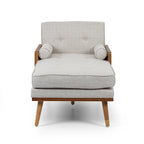 Fortas - Chaise longue moderne du milieu du siècle par Christopher Knight Home - 32,00 L x 63,75 P x 33,50 H