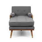 Fortas - Chaise longue moderne du milieu du siècle par Christopher Knight Home - 32,00 L x 63,75 P x 33,50 H