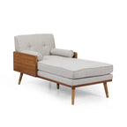 Fortas - Chaise longue moderne du milieu du siècle par Christopher Knight Home - 32,00 L x 63,75 P x 33,50 H
