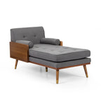 Fortas - Chaise longue moderne du milieu du siècle par Christopher Knight Home - 32,00 L x 63,75 P x 33,50 H