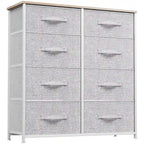 Commode de rangement à 8 tiroirs de tailles variées