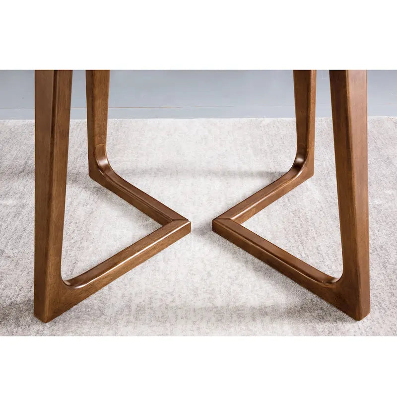 Table d'appoint rectangulaire scandinave en bois massif MacLuu