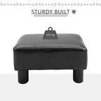 HOMCOM Repose-pieds ottoman rectangulaire moderne en similicuir avec siège en mousse rembourrée et pieds en plastique