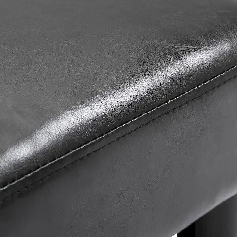 HOMCOM Repose-pieds ottoman rectangulaire moderne en similicuir avec siège en mousse rembourrée et pieds en plastique