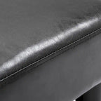 HOMCOM Repose-pieds ottoman rectangulaire moderne en similicuir avec siège en mousse rembourrée et pieds en plastique