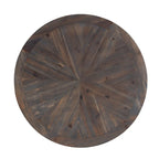Table basse ronde moderne rustique de style ferme en bois recyclé Darren de SEI Furniture