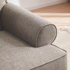 Causeuse et fauteuil d'appoint en lin Rivet beige/gris/brun, 2 places + 1 place