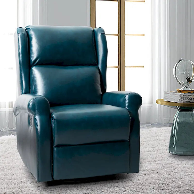 Fauteuil de chambre d'enfant pivotant Baksoho en similicuir contemporain avec base en métal par HULALA HOME