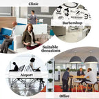 Banc d'attente en similicuir noir/bleu – 1 place et 2 places