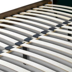 Lit en tissu beige capitonné Arlo