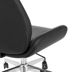 Chaise de bureau en similicuir et piétement chromé
