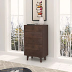 Buffet en bois Auburn à 7 tiroirs, simple, 120,9 cm L