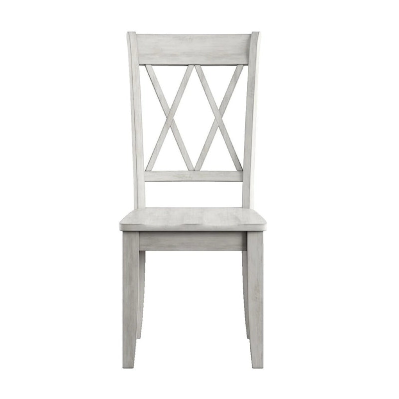 Ensemble de salle à manger Sabera Shabby Chic avec base en X - Dossier double X par iNSPIRE Q Classic