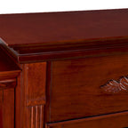 Meuble SEI Cheminée électrique Gracewood Hollow Womack 70 po en acajou avec bibliothèques - N/A