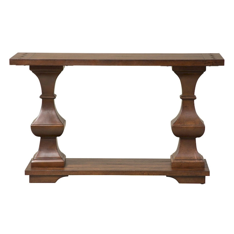 Console Kona Brown, plateau en bois, style espagnol, 1 personne