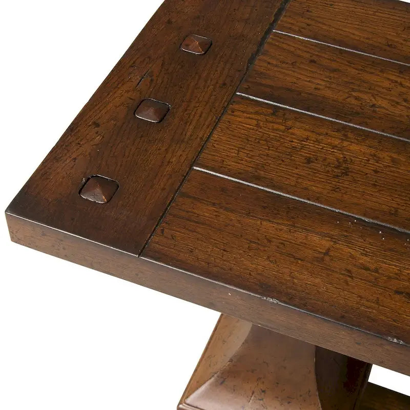 Console Kona Brown, plateau en bois, style espagnol, 1 personne