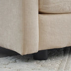 Ensemble de 2 canapés en chenille, canapé 2+3 places avec assise profonde, ensemble de canapés modernes pour salon, chenille beige