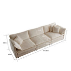Ensemble de 2 canapés en chenille, canapé 2+3 places avec assise profonde, ensemble de canapés modernes pour salon, chenille beige