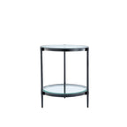 Table d'appoint ronde en verre trempé