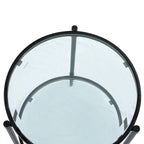 Table d'appoint ronde en verre trempé