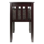 Table console de couloir à 2 niveaux Espresso avec 3 paniers de rangement - 40 larg. x 18 prof. x 30 haut.