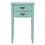 Table d'appoint, style campagnard français, bouleau blanc/vert sauge/bleu sarcelle, 1 personne