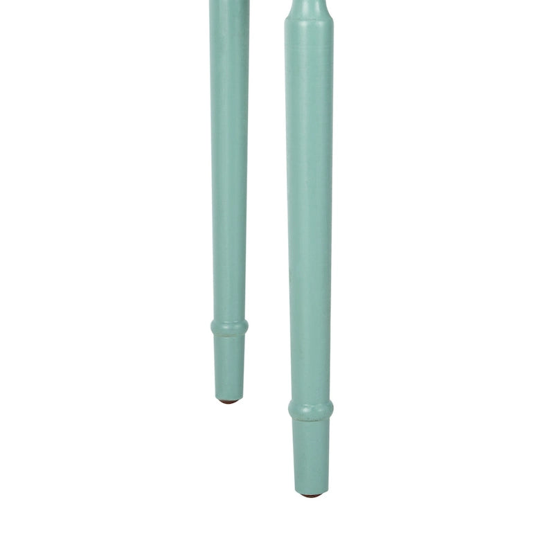 Table d'appoint, style campagnard français, bouleau blanc/vert sauge/bleu sarcelle, 1 personne