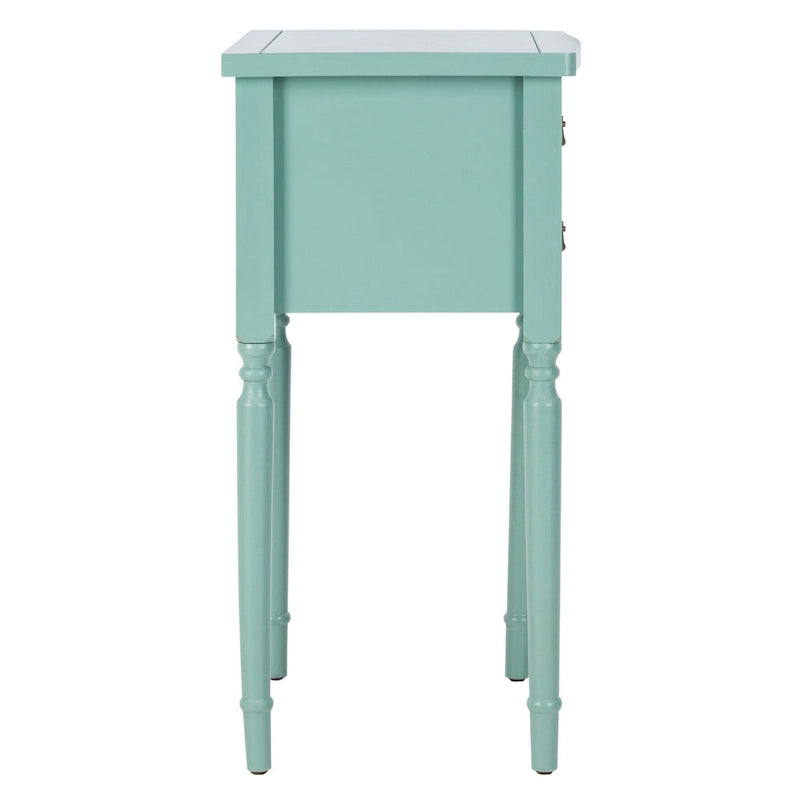 Table d'appoint, style campagnard français, bouleau blanc/vert sauge/bleu sarcelle, 1 personne