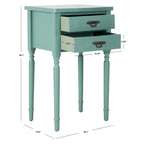 Table d'appoint, style campagnard français, bouleau blanc/vert sauge/bleu sarcelle, 1 personne