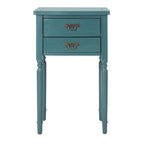 Table d'appoint, style campagnard français, bouleau blanc/vert sauge/bleu sarcelle, 1 personne