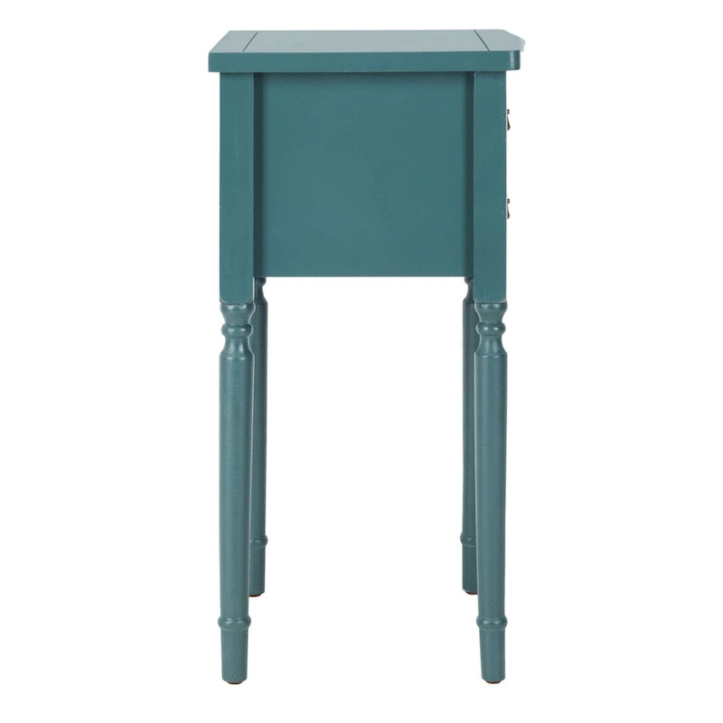 Table d'appoint, style campagnard français, bouleau blanc/vert sauge/bleu sarcelle, 1 personne