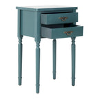 Table d'appoint, style campagnard français, bouleau blanc/vert sauge/bleu sarcelle, 1 personne