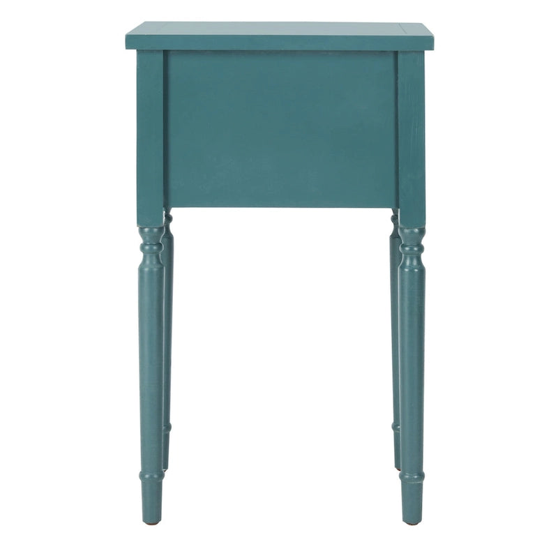 Table d'appoint, style campagnard français, bouleau blanc/vert sauge/bleu sarcelle, 1 personne