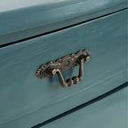 Table d'appoint, style campagnard français, bouleau blanc/vert sauge/bleu sarcelle, 1 personne