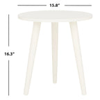 Table d'appoint ronde, bois de pin, 4 couleurs – 40,6 cm (L) x 40,6 cm (P) x 40,6 cm (H)